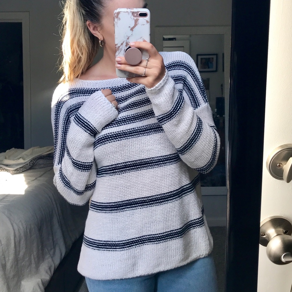 Vince Striped Knit Sweater